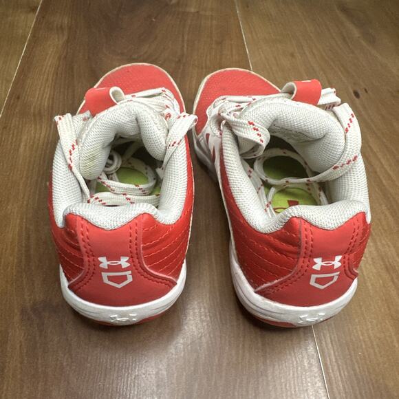 Under Armour Boys Leadoff Low RM Jr. Baseball Cleats Scarlet/White 10K - Picture 4 of 8